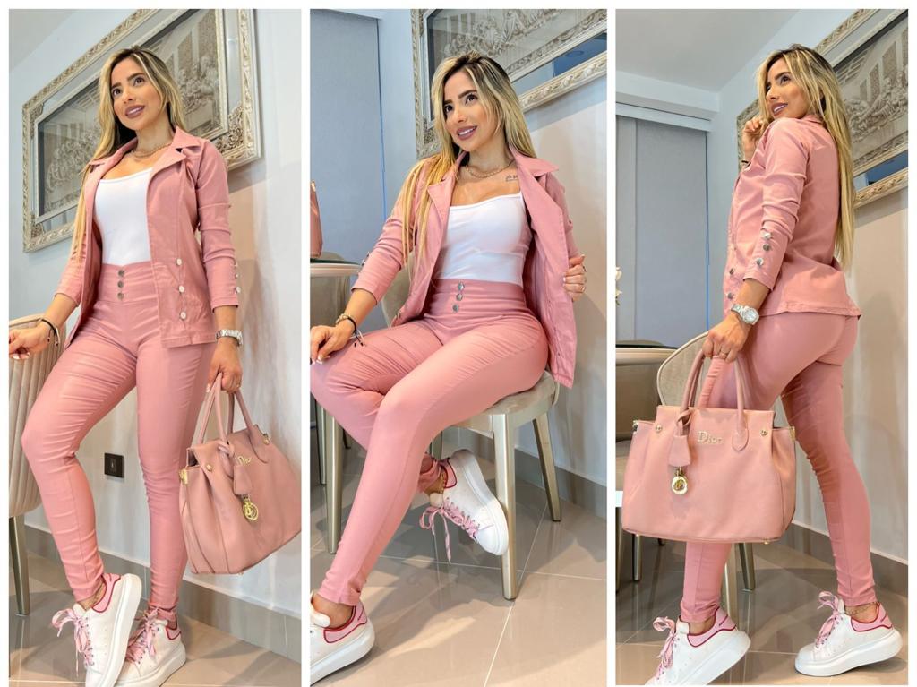 ️Nuevo Set CHIC LUX💥 Pantalón + Chaqueta + Top