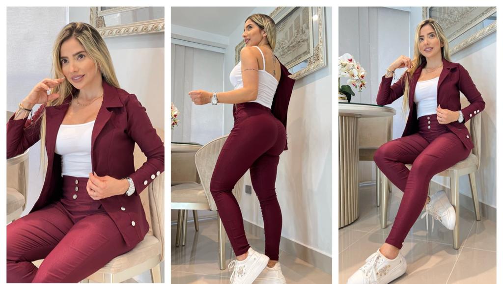 ️Nuevo Set CHIC LUX💥 Pantalón + Chaqueta + Top