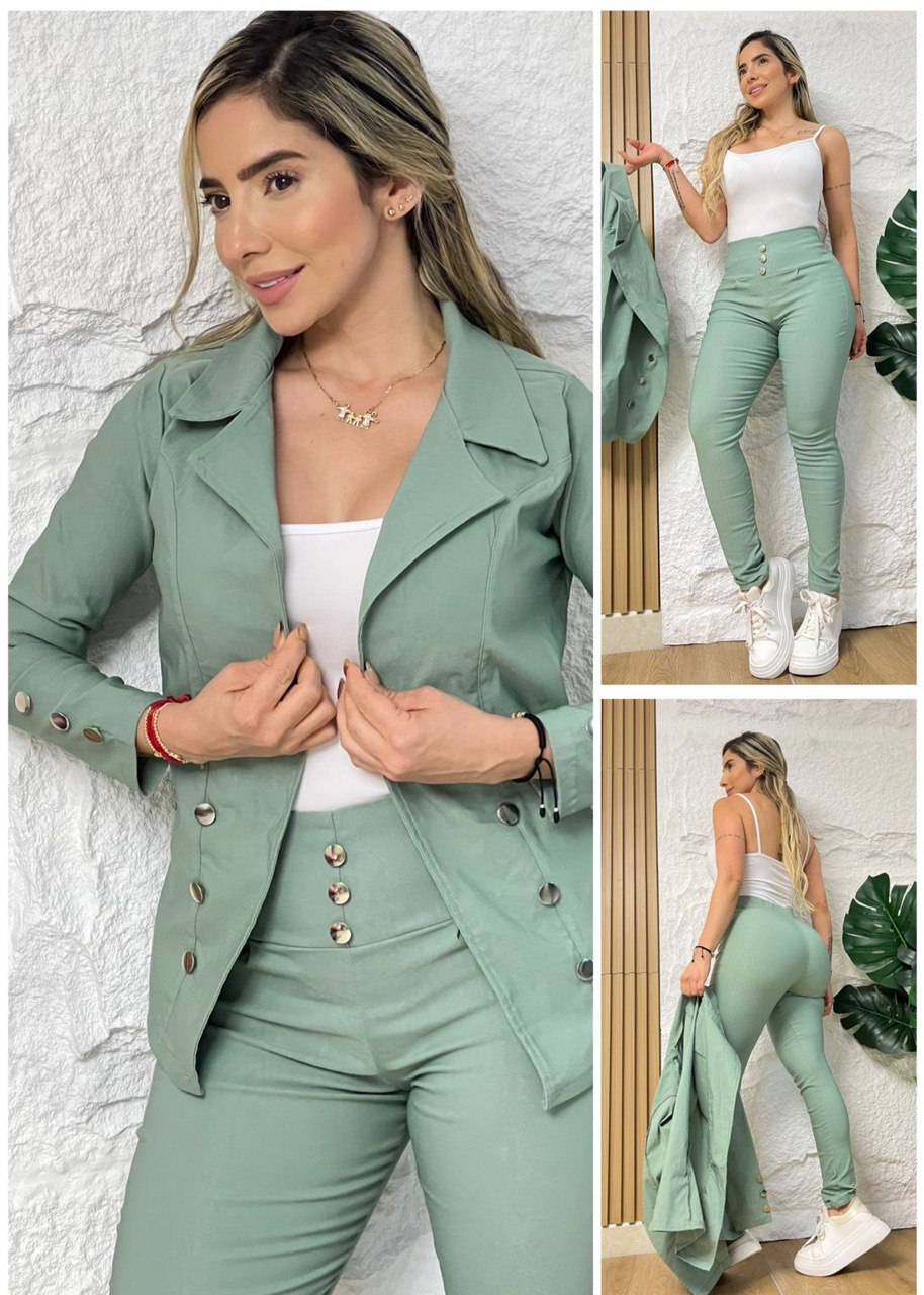 ️Nuevo Set CHIC LUX💥 Pantalón + Chaqueta + Top