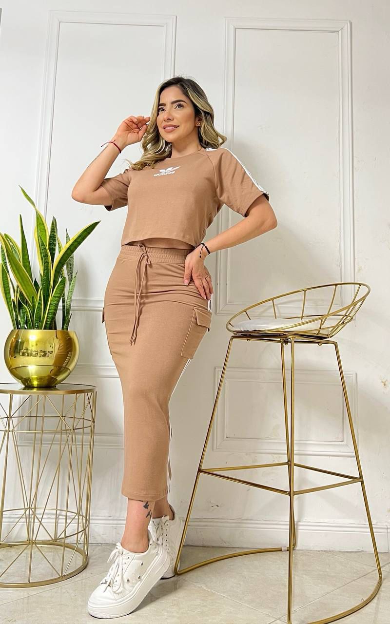 ️Nuevo SET Urban CHIC 💥 Falda Cargo + Blusa