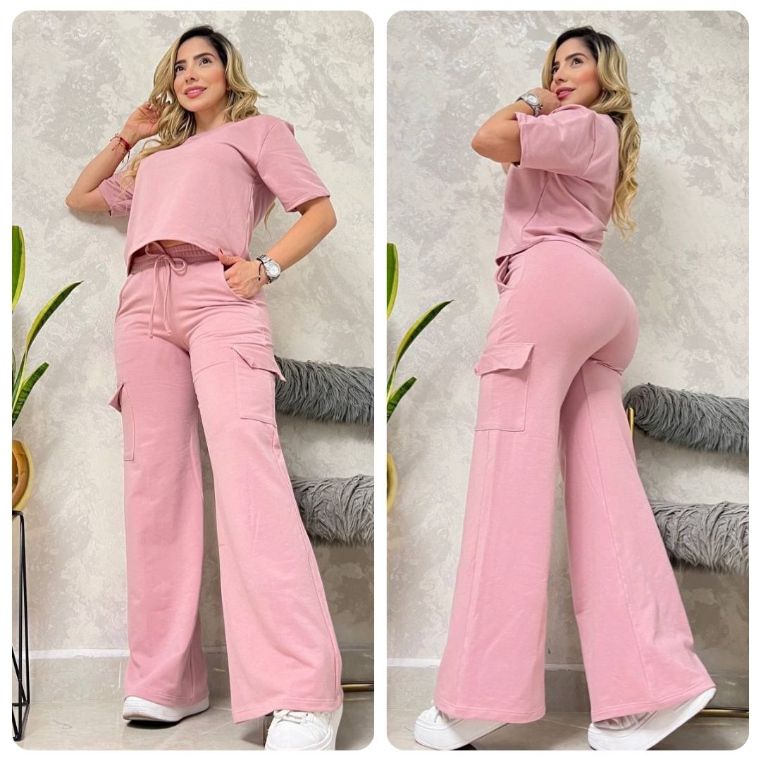 Nuevo Set BOLONIA 💥 Pantalón Cargo Bota Campana