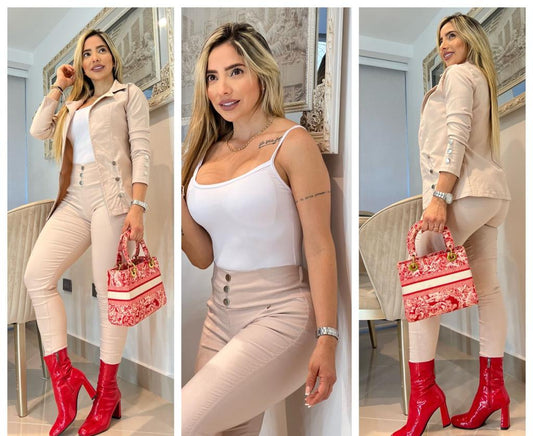 ️Nuevo Set CHIC LUX💥 Pantalón + Chaqueta + Top