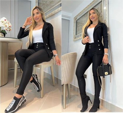 ️Nuevo Set CHIC LUX💥 Pantalón + Chaqueta + Top